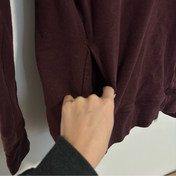 Lululemon stress less hoodie In Heathered Bordeaux burgundy - Picture 10 of 12